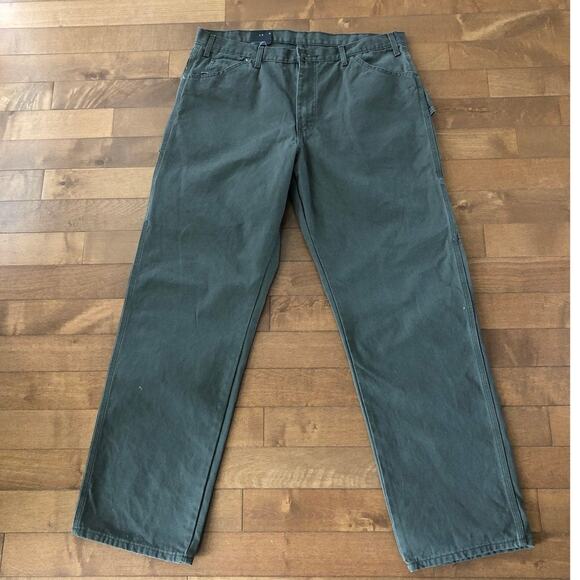 NWT Dickies Carpenter jean relaxed fit straight fit green size 38 x 32 - Picture 7 of 12